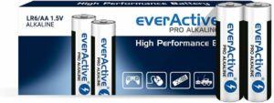 everActive Lot de 10 Piles AA alcalines AA AA Mignon LR6 R6 1,5 V – Haute Performance – Durée de Vie : 10 Ans