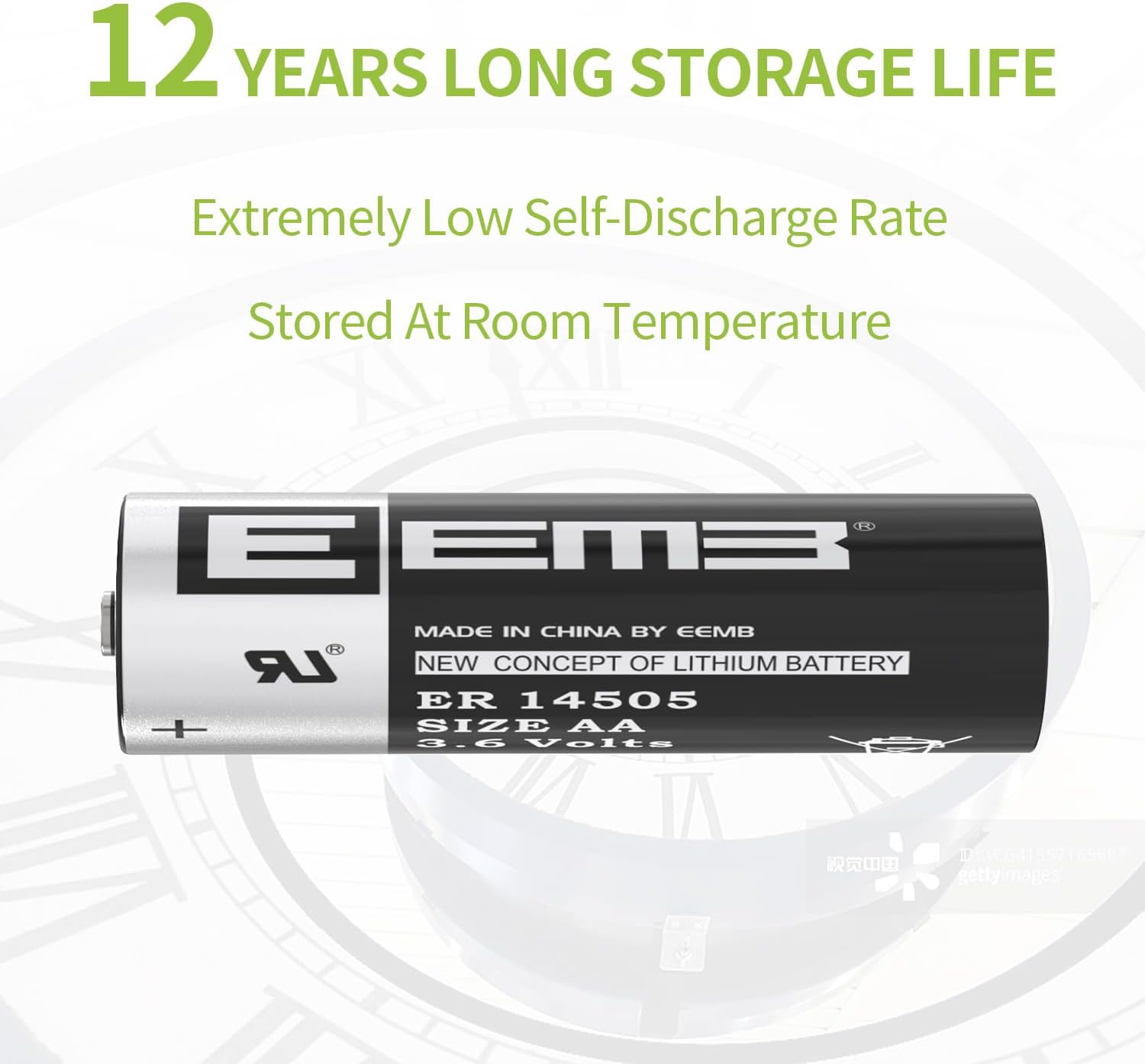 EEMB ER14505 AA 3,6V Lithium Battery Li-SOCL₂ Non Rechargeable SB-AA11 LS14500 TL-5903 ER14500 2700mAh pour Compteur d'électricité d'eau Gaz PLC Équipement d'installation Batterie générique (4)