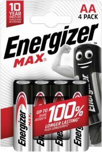 Energizer Max Piles max AA dure jusqu à 100% plus longtemps x4 – Les 4 piles