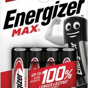 Energizer Max Piles max AA dure jusqu à 100% plus longtemps x4 - Les 4 piles