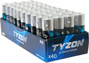 Piles Alcalines AA 1,5 V, Pack de 8 piles AA Durables & Haute Performance