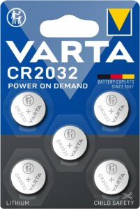 Piles Bouton CR2032 VARTA, lot de 5, Pile Lithium, 3V