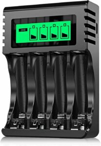 Chargeur Piles Rechargeable Charge Rapide pour piles AA et AAA Rechargeable avec Port USB