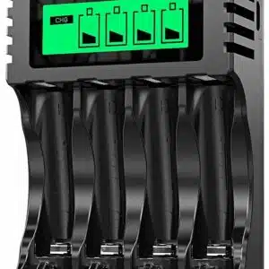 Chargeur Piles Rechargeable Charge Rapide pour piles AA et AAA Rechargeable avec Port USB