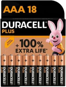 Lot de 10 Piles alcalines AAA DURACELL Plus Power LR03