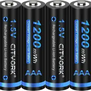 Lot de 4 Piles AAA Rechargeables 1,5 V 1200 mWh AAA Lithium-ION Batterie