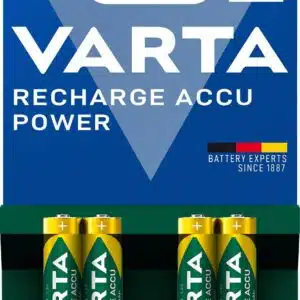 VARTA Piles rechargeables AAA, lot de 4, Recharge Accu Power, 1000 mAh Ni-MH, sans effet mémoire, préchargées, prêtes à l'emploi