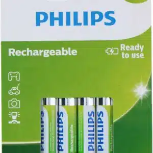 Pile Rechargeable Philips Lot de 4 Piles AAA rechargeables