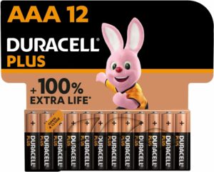 Duracell Plus Piles AAA (lot de 12) – Alcalines 1,5V – Jusqu’à 100% plus longtemps – Idéales pour les appareils du quotidien – Emballage 0% plastique – Conservation 10 ans – LR03 MN2400