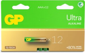 Piles AAA – Lot de 12 | GP Ultra | Piles Stilo AAA Alcaline de 1,5 V/LR03