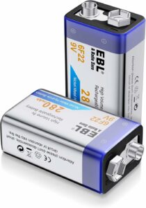 Pile 6F22 Rechargeables – Lot de 2 Piles 9V Rechargeables 6F22