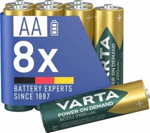 Piles AAA rechargeables VARTA – Lot 8 Piles rechargeables