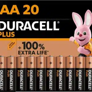 Duracell - Piles AA Plus, paquet de 20