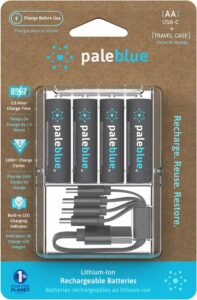 Piles Rechargeables USB-C PALEBLUE AA LR06 HR06