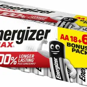 Energizer - Max, Pack de 18+6 Piles AA, Longue durée pour Un Usage Quotidien, sans sulfatation et durée de Vie de 10 Ans