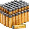 Lot de 48 piles alcalines AA haute performance, 1,5 V, 10 ans de conservation