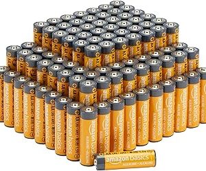 Lot de 100 piles alcalines AA 1,5 V haute performance, 10 ans de conservation