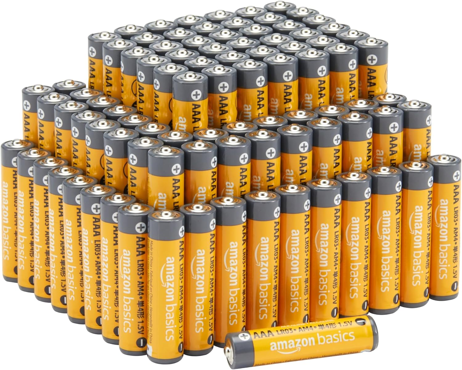 Lot de 100 piles alcalines AAA haute performance, 1,5 V, 10 ans - vue 2