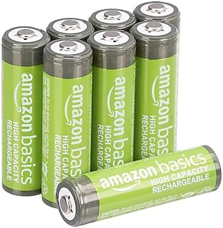 Lot de 8 piles rechargeables AA NiMH 2400 mAh haute capacité