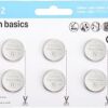 Lot de 6 piles bouton CR2032 au lithium 3V longue durée