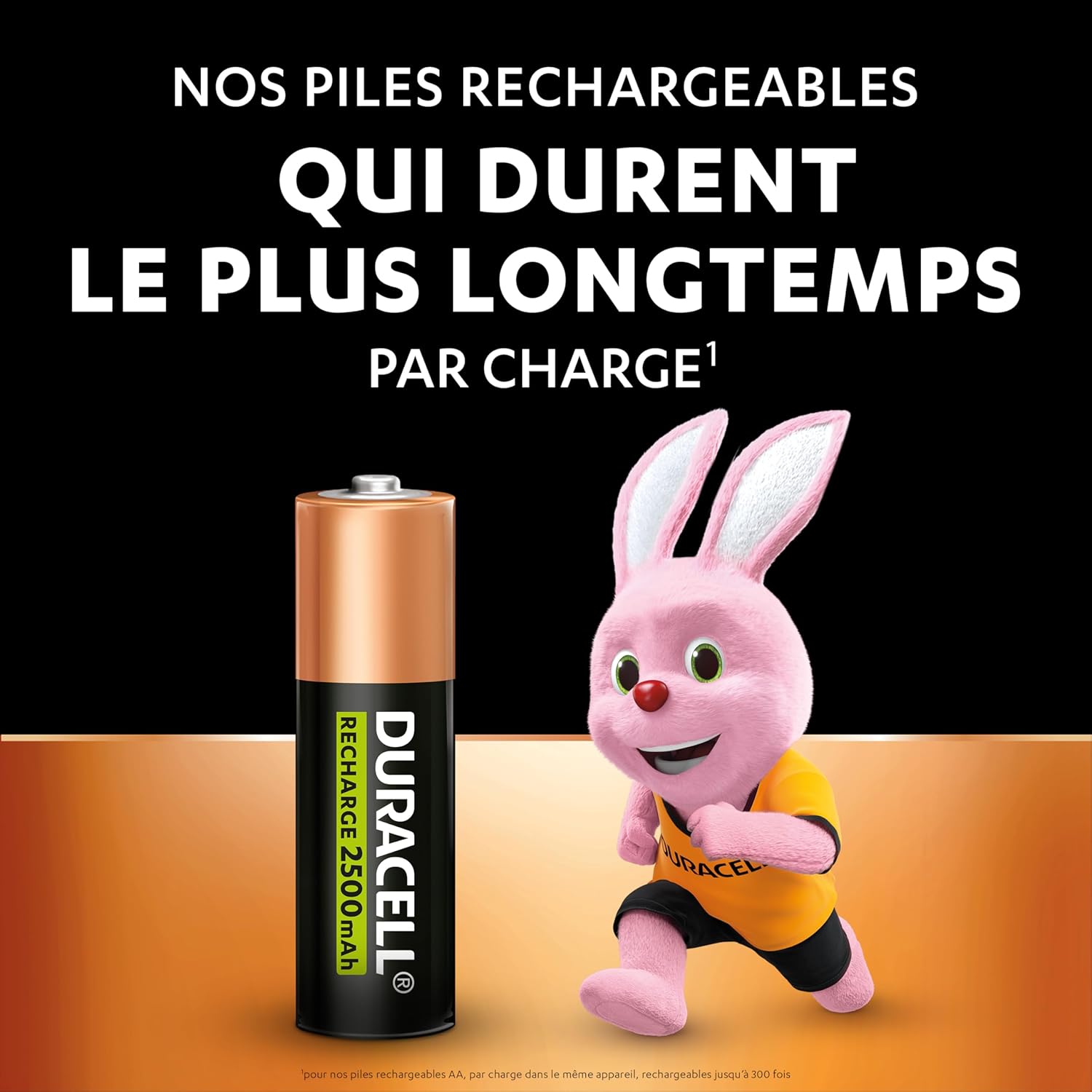 Piles rechargeables AA Duracell 2500 mAh, lot de 8, pré-chargées - vue 3