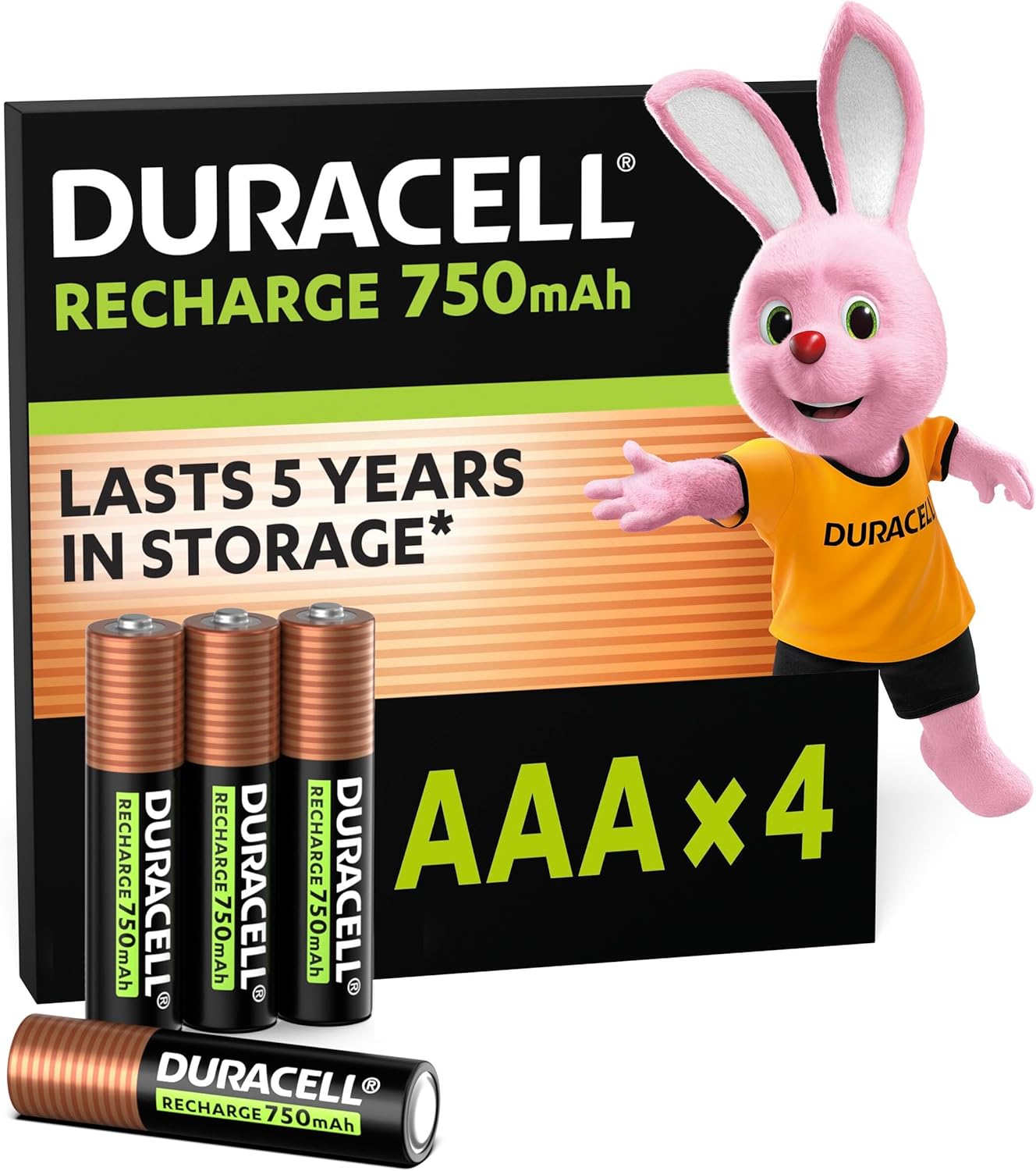 Piles rechargeables AAA Duracell 750 mAh, lot de 4, pré-chargées - vue 2