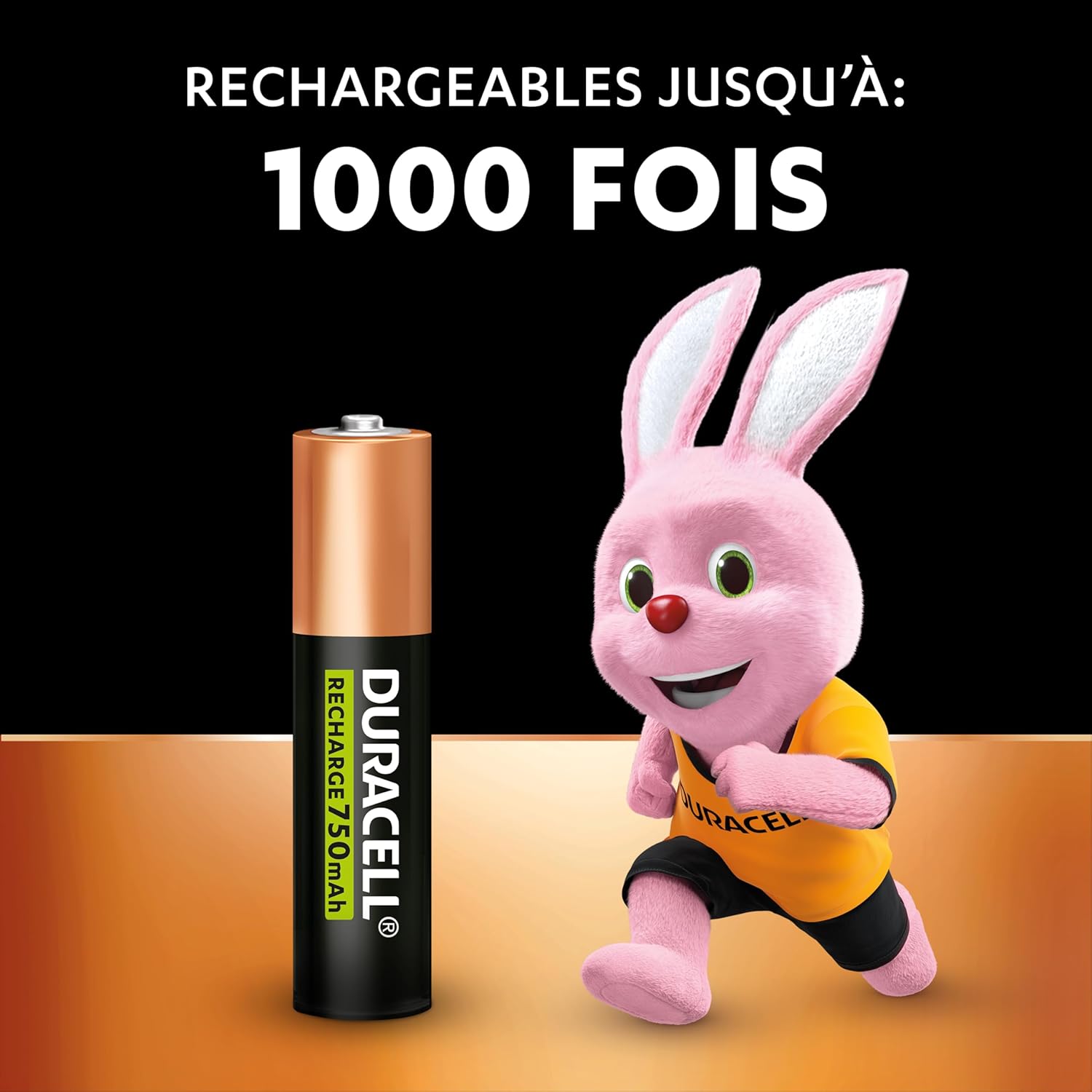 Piles rechargeables AAA Duracell 750 mAh, lot de 4, pré-chargées - vue 3