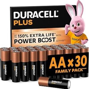 DURACELL Plus Piles AA Lot de 30, alcalines 1,5 V avec Power Boost