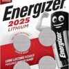 Energizer Lithium CR2025 Pile Bouton 3V Lot de 4 pour clés et montres