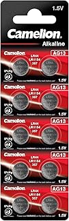 Piles boutons AG13 LR44 LR1154 357 sans mercure, lot de 10