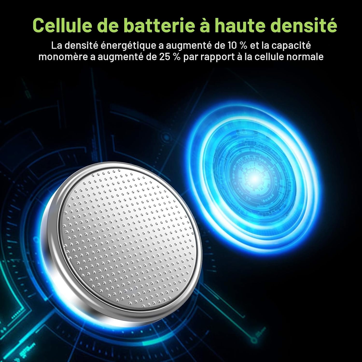 Lot de 20 piles bouton CR2032 au lithium 3V - vue 6
