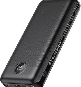 Batterie externe 30000mAh PD 20W, power bank USB C 4 sorties