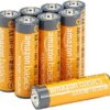 Lot de 8 piles alcalines AA haute performance 1,5 V Amazon Basics