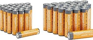 Lot de 48 piles alcalines AA et AAA haute performance 1,5 V