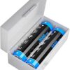 Pack de 2 piles 3600mAh 3.7V à dessus plat pour lampe de poche et appareil photo