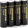 4 piles rechargeables 3.7V 3300mAh haute capacité pour lampe LED