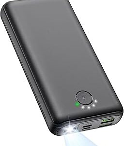 Batterie externe 27000mAh 22,5W Power Bank avec lampe de poche
