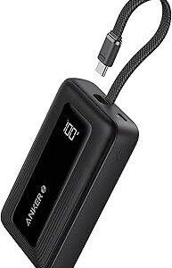 Anker Zolo Batterie Externe 10000mAh 30W avec câble USB-C intégré