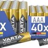 Lot de 80 piles alcalines AA et AAA, VARTA Power on Demand, emballage écologique