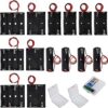 14 supports piles AA 1,5V avec boîte de rangement transparente