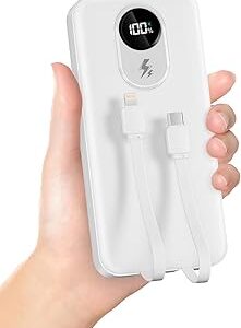 Batterie externe 30000mAh PD 22.5W avec câble intégré