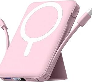 Batterie externe magnétique 10000mAh, charge rapide 20W avec câbles et LED
