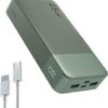 Batterie externe 20000mAh 45W avec affichage LED, Vert