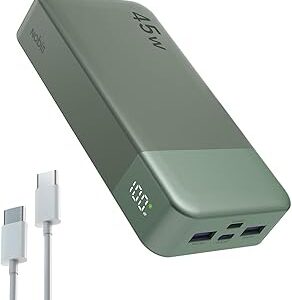 Batterie externe 20000mAh 45W avec affichage LED, Vert