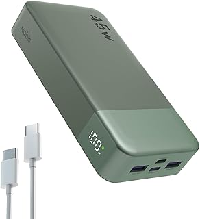 Batterie externe 20000mAh 45W avec affichage LED, Vert