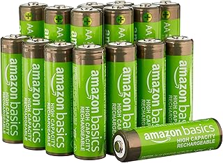 Lot de 16 piles rechargeables AA NiMH 2400 mAh haute capacité