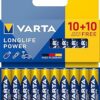 Piles AAA Longlife Power 1,5V alcalines, lot de 20, emballage recyclé