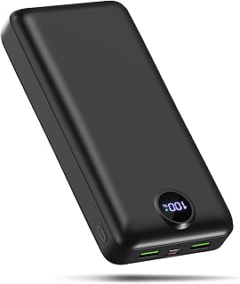 Batterie externe 50000mAh 22,5W avec câble 3 en 1 et écran LED