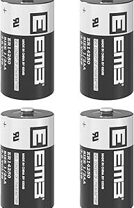 Pile ER14250 1/2AA 3,6V lithium non rechargeable pour collier chien Dogwatch (lot de 4)