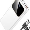 Batterie externe 10000mAh 22.5W avec charge rapide PD3.0 QC4.0, blanc